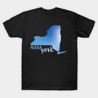 New York State blue T-Shirt